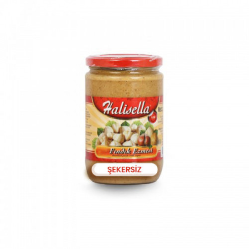 600gr Şekersiz Halisella Fındık Ezmesi - %100 Fındık